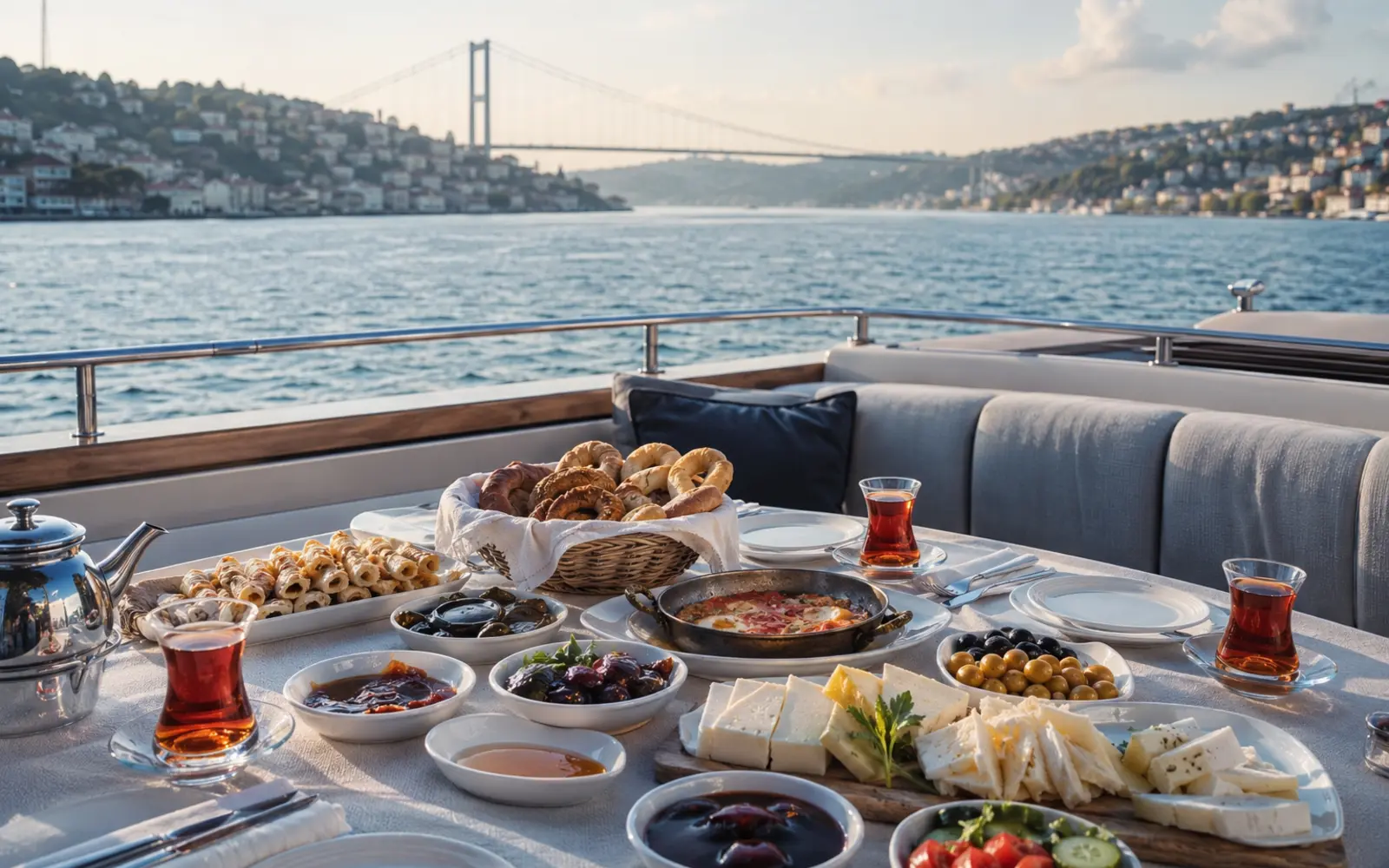 Yatta Kahvaltı için İstanbul Boğazı'nda özel yat organizasyonu